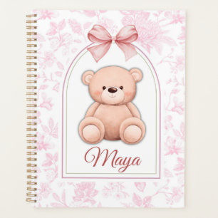 Maya   Custom Pink Teddy Bear Nursery Design  Planner