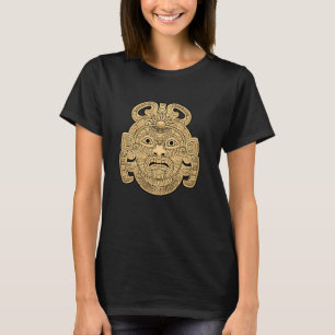 Maya God Mayan Mythology Ancient Mask Sun God K'in T-Shirt