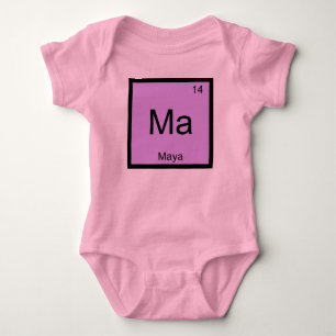 Maya Name Chemistry Element Periodic Table Baby Bodysuit