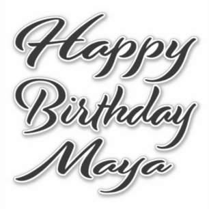 Maya name first name black Sticker birthday