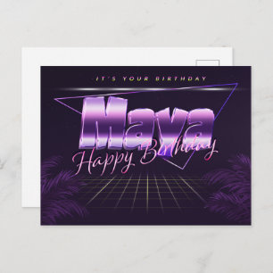 Maya Name First name pura postcard birthday