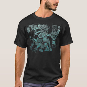 Maya patron deity Tezcatlipoca warrior Aztec India T-Shirt