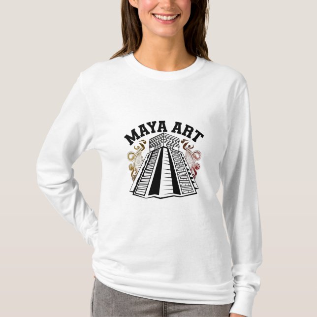 Maya Patterns: Timeless Art T-Shirt (Front)