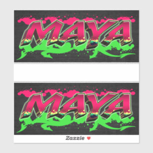 Maya Vorname Name Graffiti Aufkleber Sticker
