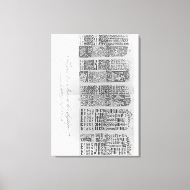 Mayan astronomical tables with the eclipses canvas print (Front)