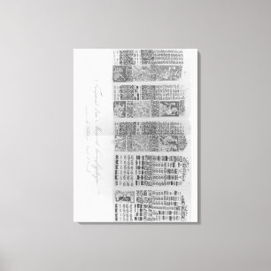 Mayan astronomical tables with the eclipses canvas print
