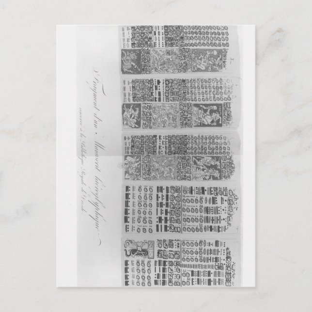 Mayan astronomical tables with the eclipses postcard (Front)