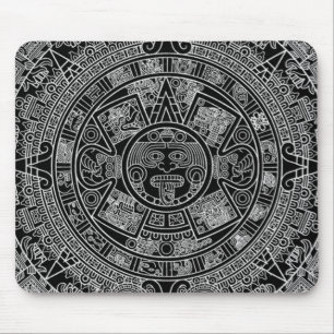Mayan Aztec Calendar (black) 12.21.2012 Mouse Mat