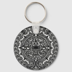 Mayan Aztec Calendar (black) Dec.21, 2012 Key Ring