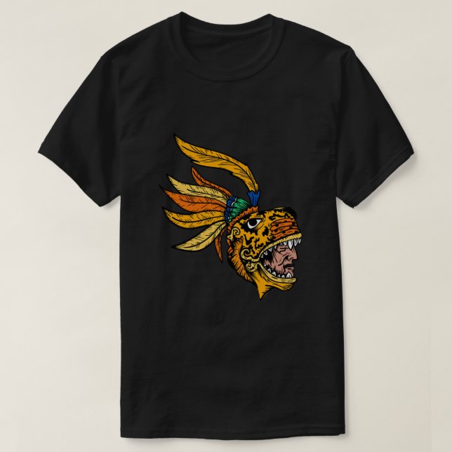 Mayan Aztec Jaguar Warrior Inca Civilizatoin Cultu T-Shirt (Design Front)