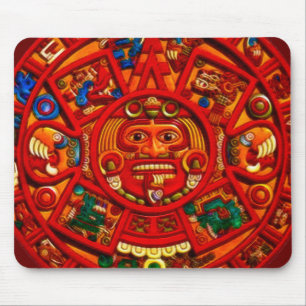Mayan-Aztec Sacred Sun Calendar Art Mousepad