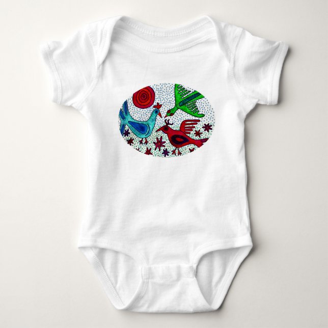 Mayan Birds Infant Creeper (Front)