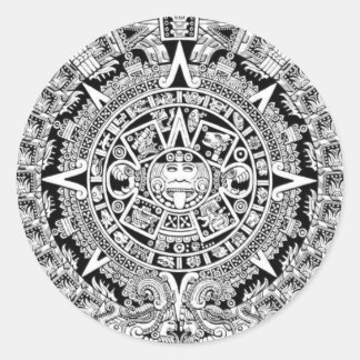 Mayan Calander Classic Round Sticker