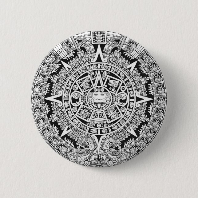 Mayan Calendar 12.21.2012 Aztec 6 Cm Round Badge (Front)
