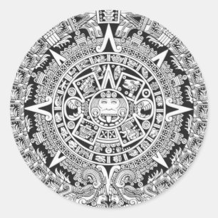 Mayan Calendar 12.21.2012 Aztec Classic Round Sticker