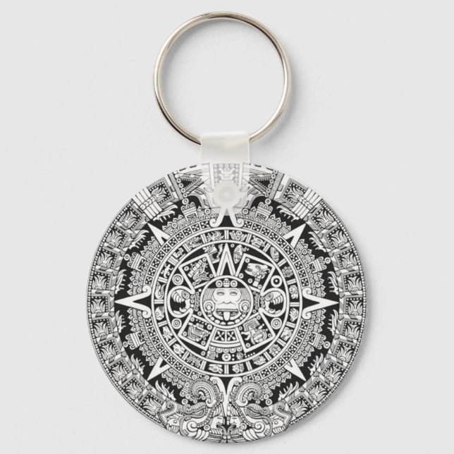 Mayan Calendar 12.21.2012 Aztec Key Ring (Front)