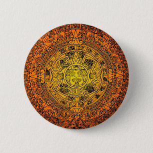 Mayan Calendar 6 Cm Round Badge