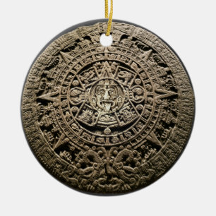 Mayan Calendar Ceramic Tree Decoration