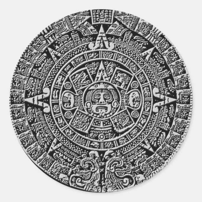 Mayan Calendar Classic Round Sticker (Front)