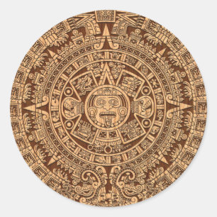 Mayan Calendar Classic Round Sticker