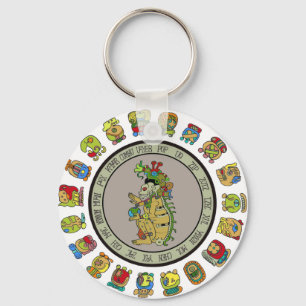 Mayan-calendar Death God Key Ring