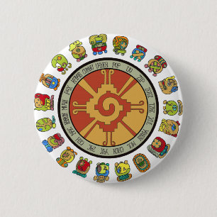 Mayan Calendar Design 6 Cm Round Badge