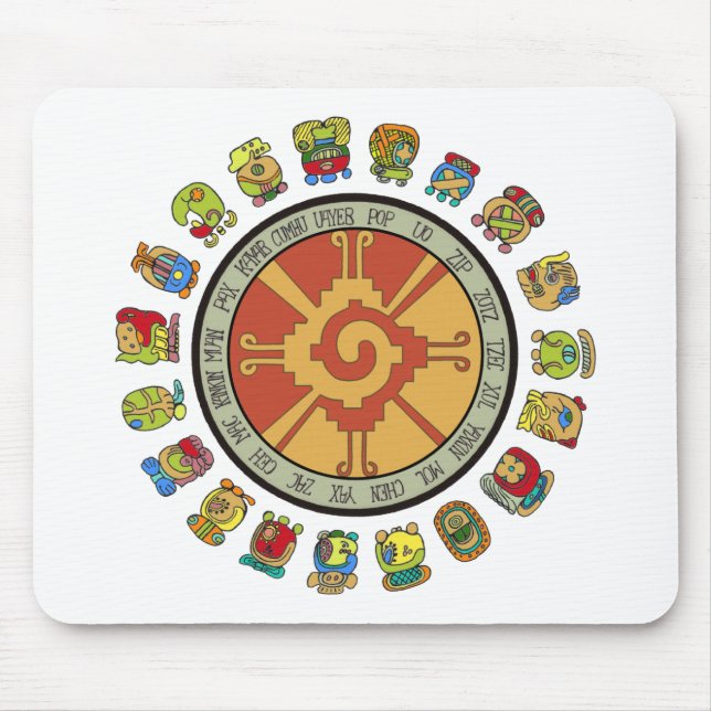 Mayan Calendar Design Mouse Mat (Front)
