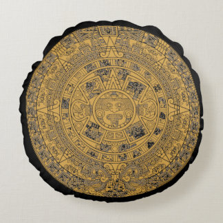 Mayan Calendar Round Cushion
