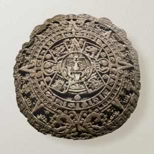 Mayan Calendar Round Cushion