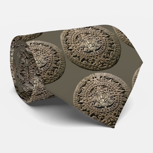 Mayan Calendar Tie (Rolled)