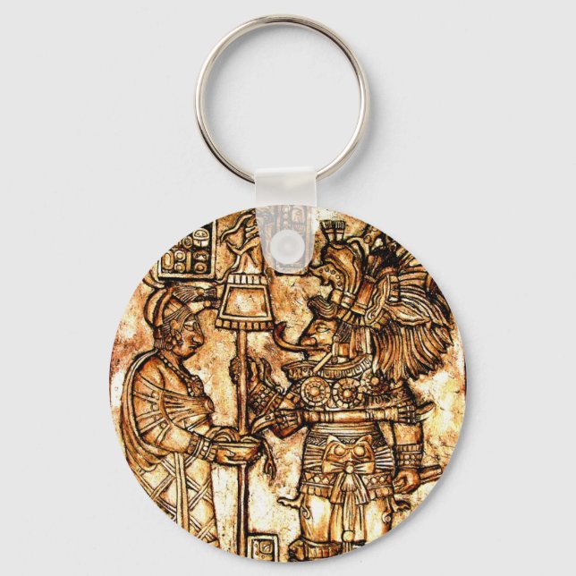 Mayan Carving Photo Series #1 Key Ring (Front)