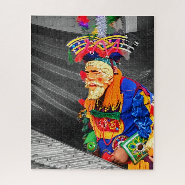 Mayan Christmas Performer with Marimba – Colorful  Jigsaw Puzzle (Vertical)