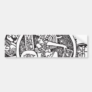 Mayan circle, Mexican hieroglyph(Maya) Bumper Sticker