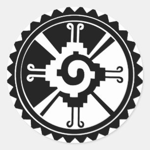 Mayan Deity Symbol Hunab Ku Classic Round Sticker
