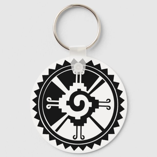 Mayan Deity Symbol Hunab Ku Key Ring (Front)