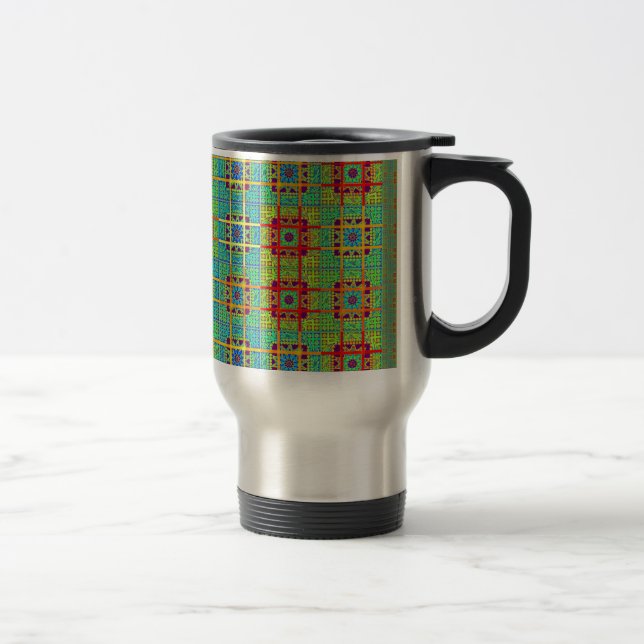 Mayan ethnic tribal pattern.jpg travel mug (Right)