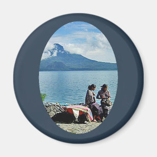 Mayan Girls at Lago Atitlan Magnet