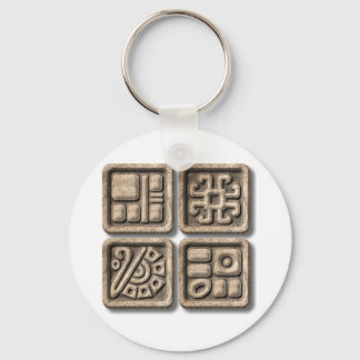 Mayan Glyphs-stone Key Ring