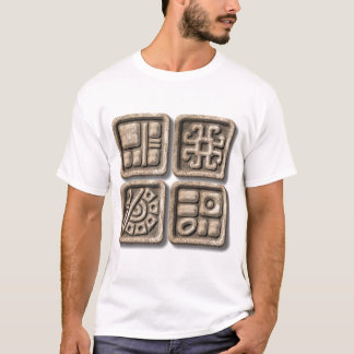 Mayan Glyphs-stone T-Shirt
