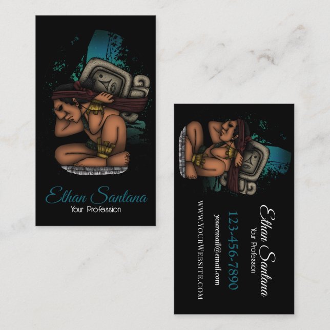Mayan God Business Card (Front/Back)