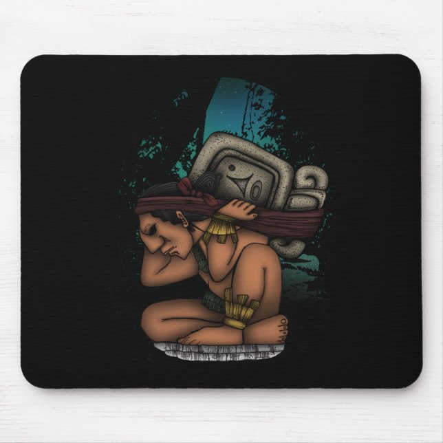 Mayan God Mouse Mat (Front)