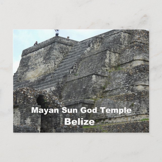 Mayan God Sun Temple, Belise Postcard (Front)