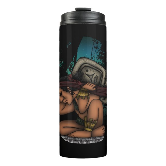 Mayan God Thermal Tumbler (Front)
