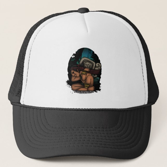 Mayan God Trucker Hat (Front)
