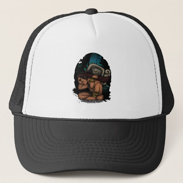 Mayan God Trucker Hat (Front)