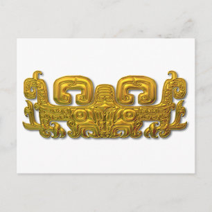 Mayan Jaguar - Gold Postcard