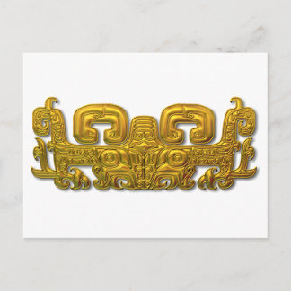 Mayan Jaguar - Gold Postcard