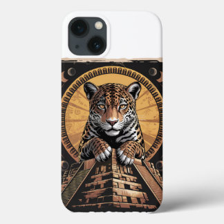 Mayan Jaguar Guardian | Aztec Mythology Art iPhone 13 Case