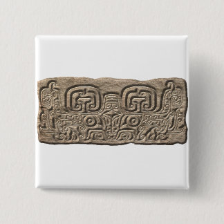 Mayan Jaguar-stone 15 Cm Square Badge