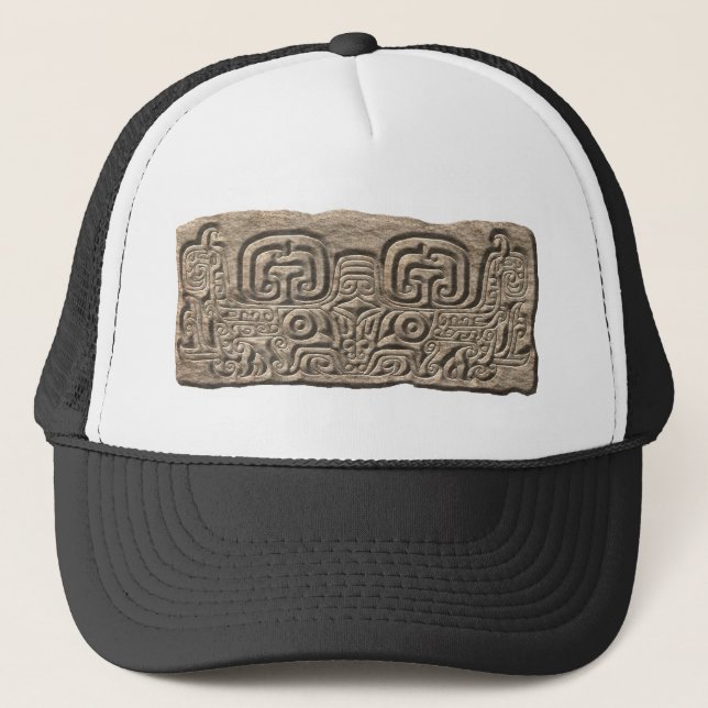 Mayan Jaguar-stone Trucker Hat (Front)
